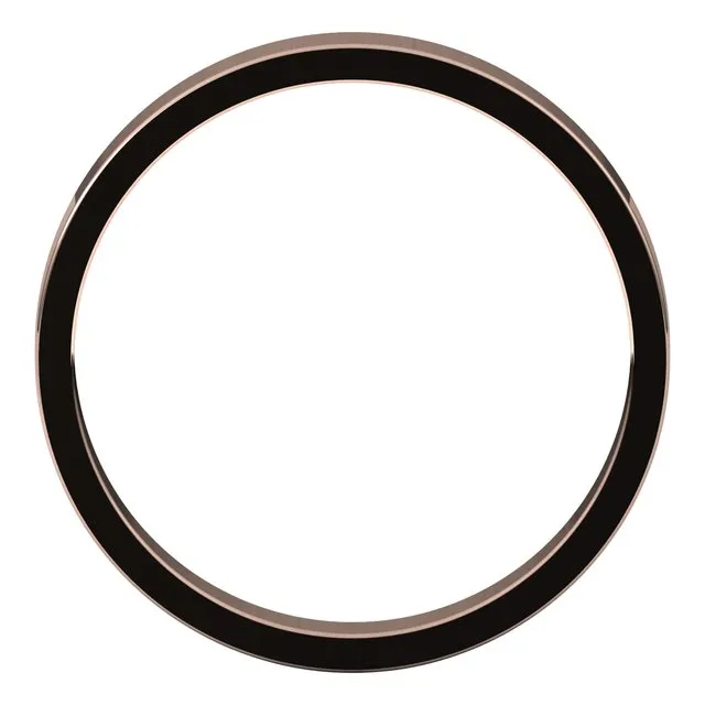 10K Rose Gold Flat Wedding Band, 3 mm Wide
