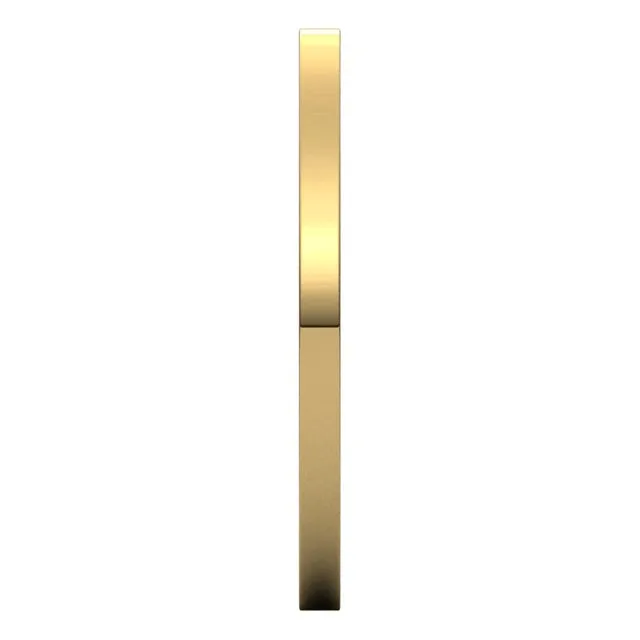 10K Yellow Gold Flat Comfort Fit Wedding Band, 1.5 mm Wide
