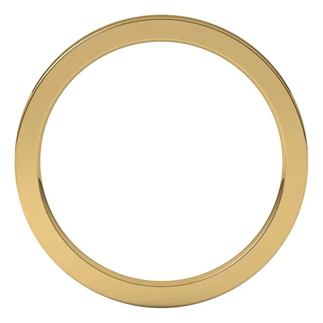 10K Yellow Gold Flat Comfort Fit Wedding Band, 1.5 mm Wide