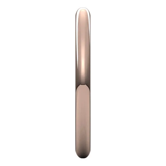 14K Rose Gold Half Round Wedding Band, 2 mm Wide