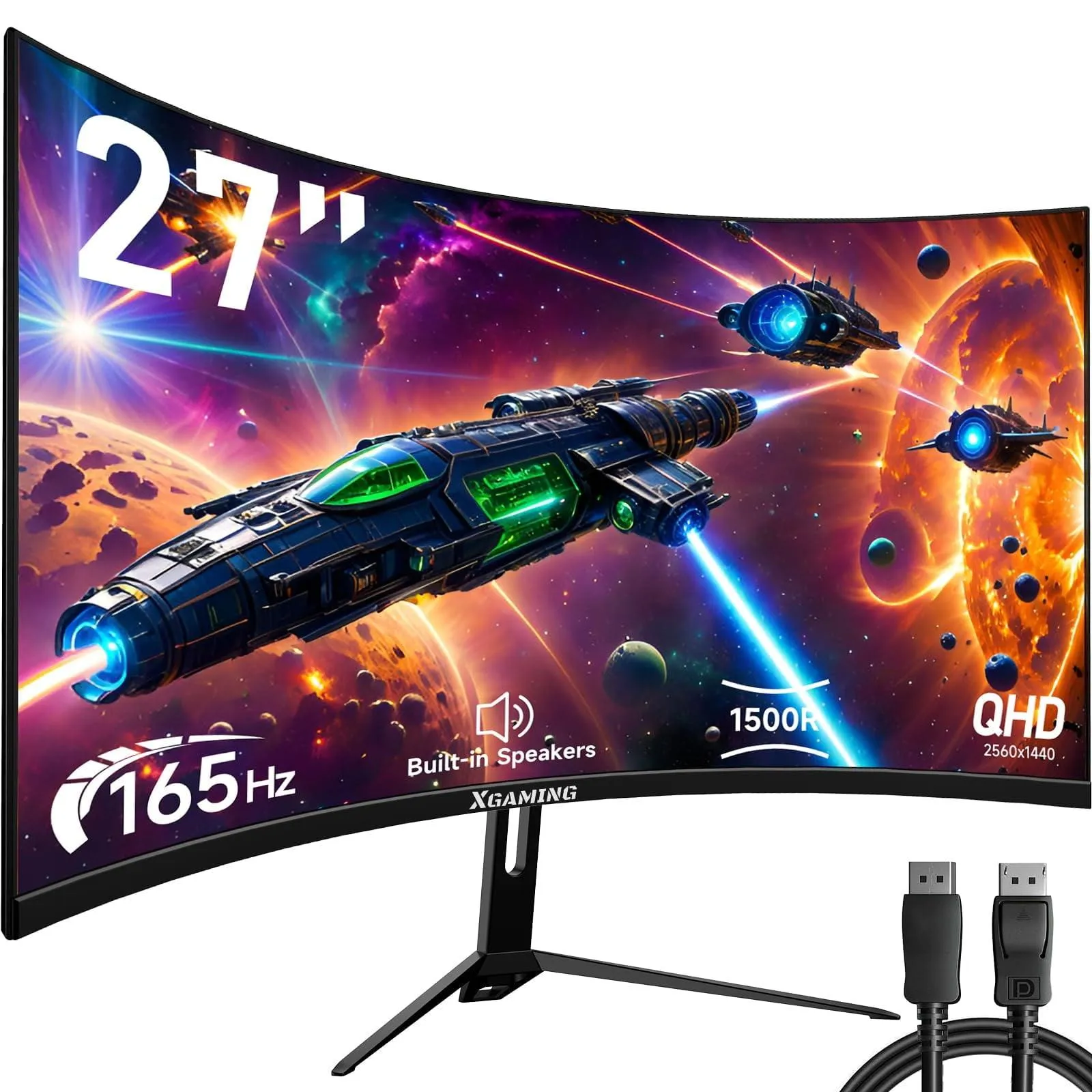 27 curved qhd monitor  165Hz Professional  Gaming Monitor