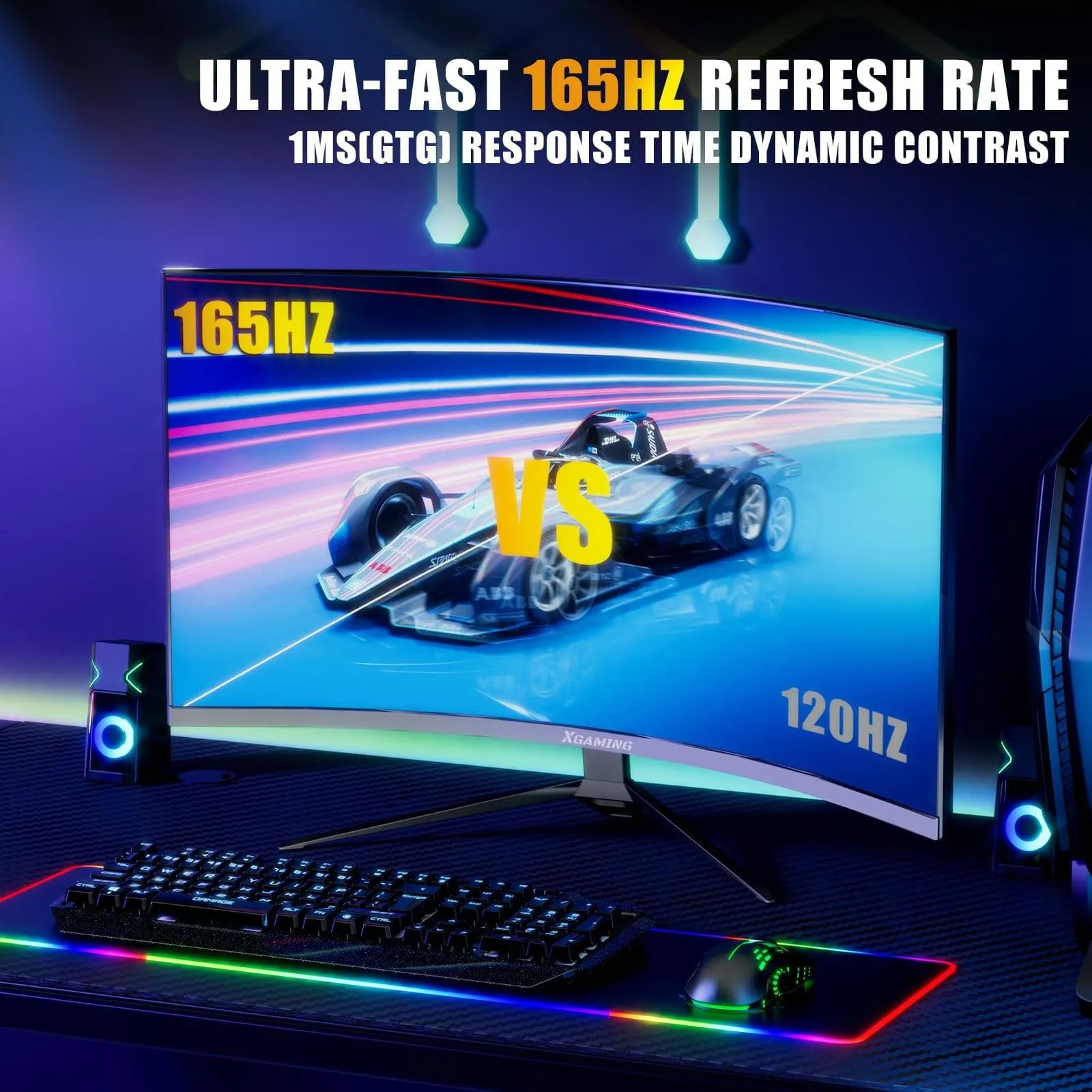 27 curved qhd monitor  165Hz Professional  Gaming Monitor