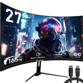 27 curved qhd monitor  165Hz Professional  Gaming Monitor