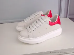 Alexander McQueen White / Pink Lace Up Sneaker