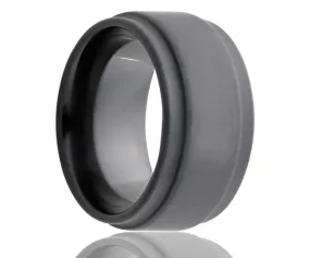 Black Sand Blasted Step Edge Ceramic Ring