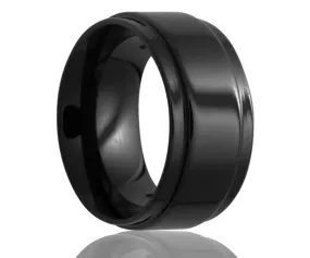 Black Step Edge Ceramic Ring