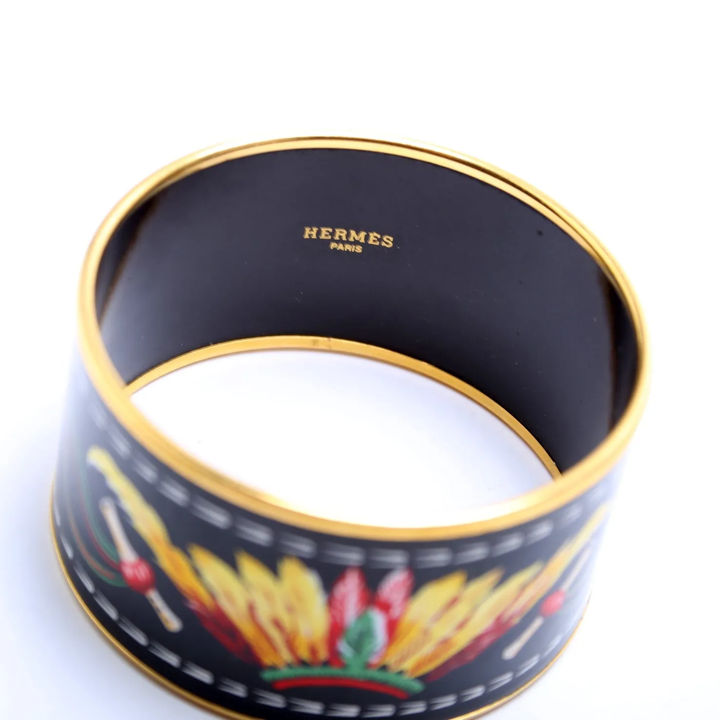 Brazil Printed Enamel Extra Wide Bracelet