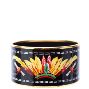 Brazil Printed Enamel Extra Wide Bracelet