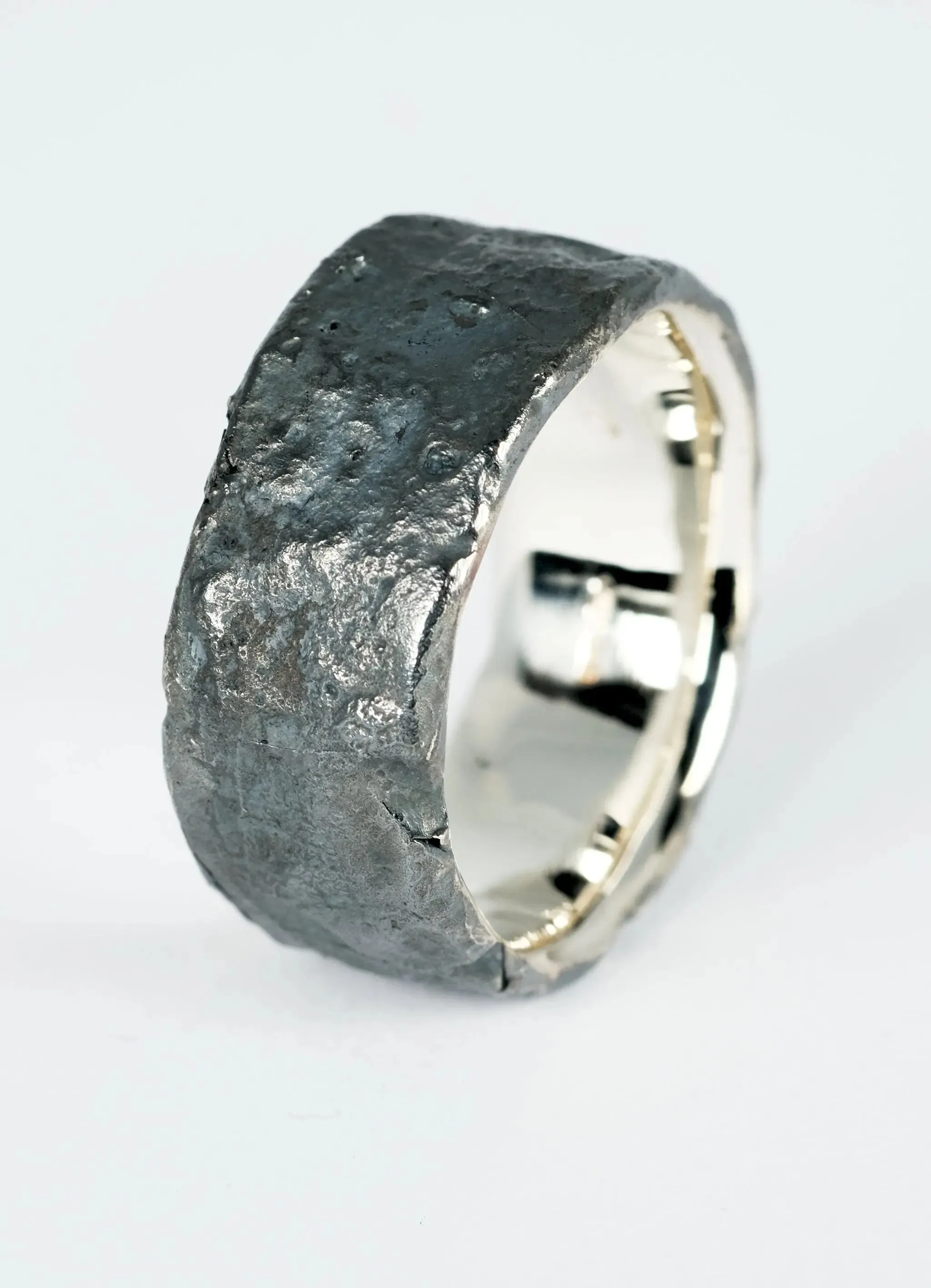 Extra Wide Silver Flux Rings