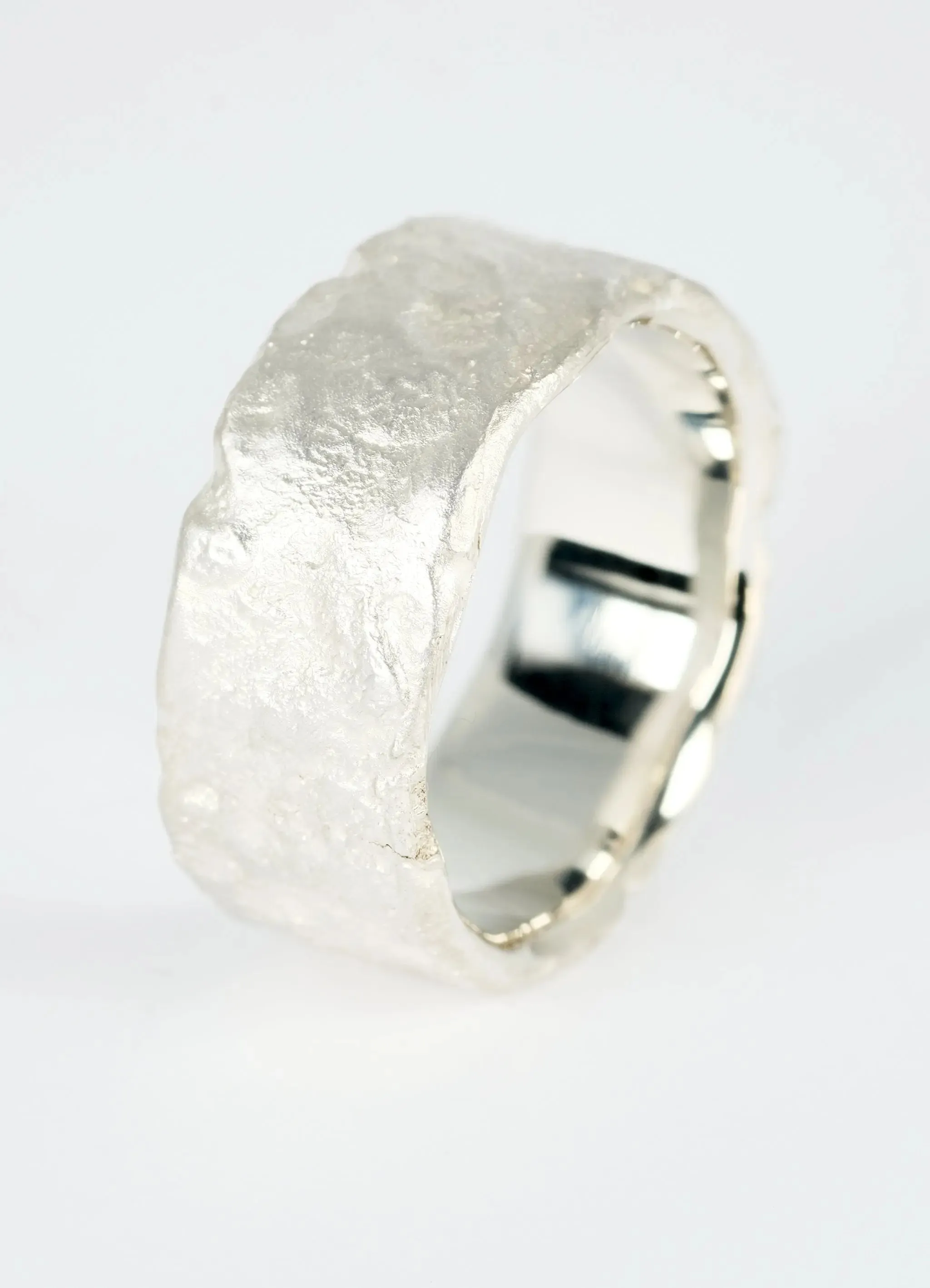 Extra Wide Silver Flux Rings