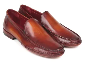Handgemachte Schuhe aus den USA Paul Parkman handgenähte Mokassins Brown