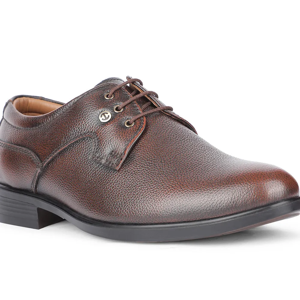 Healers Formal Brown Lacing Derby Shoes For Men S201-05 By Liberty