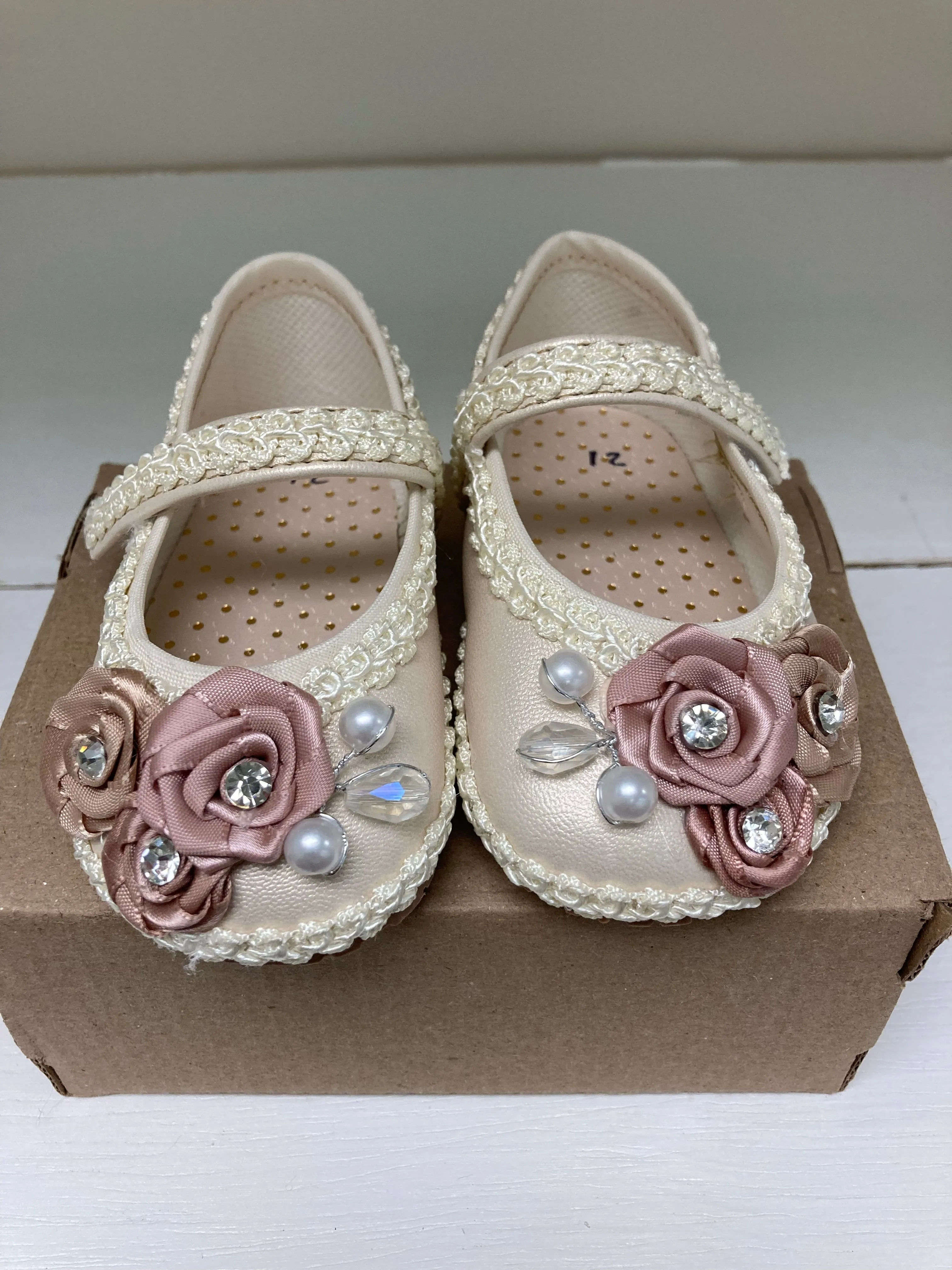 Ivory Baptism shoes for girls ONLY SIZE 8