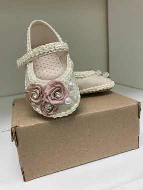 Ivory Baptism shoes for girls ONLY SIZE 8