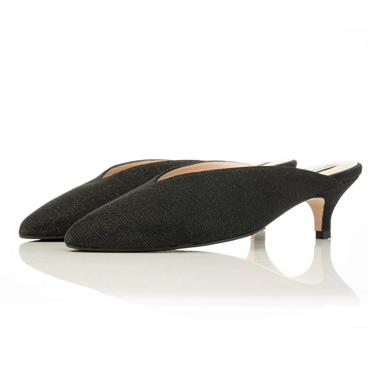 Jazz Extra-Wide Fit Mules - Black Shine