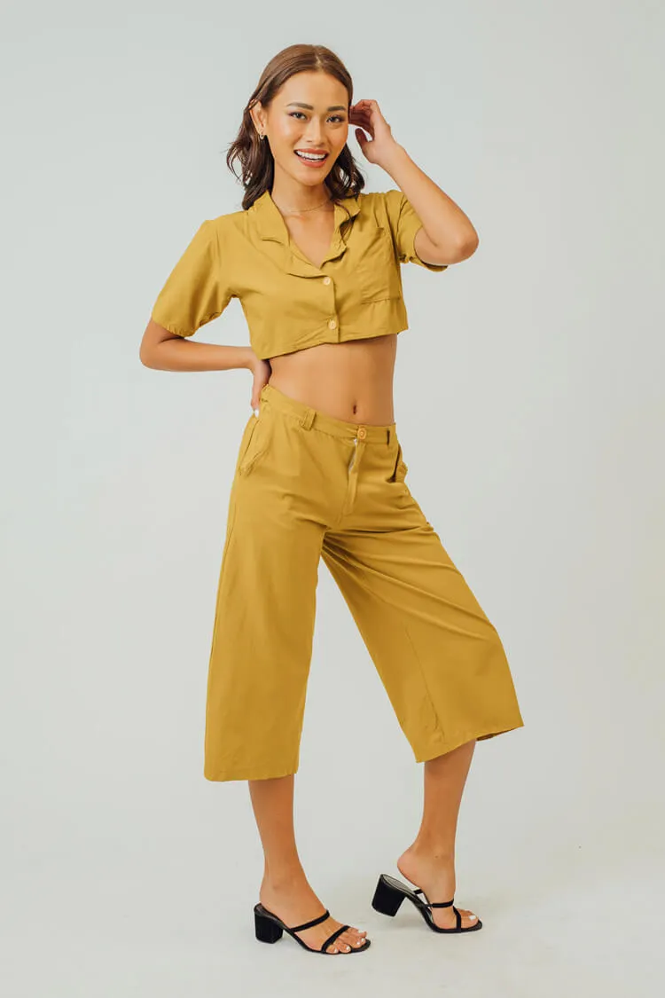 Jessie Cropped Polo and Pants Coordinates