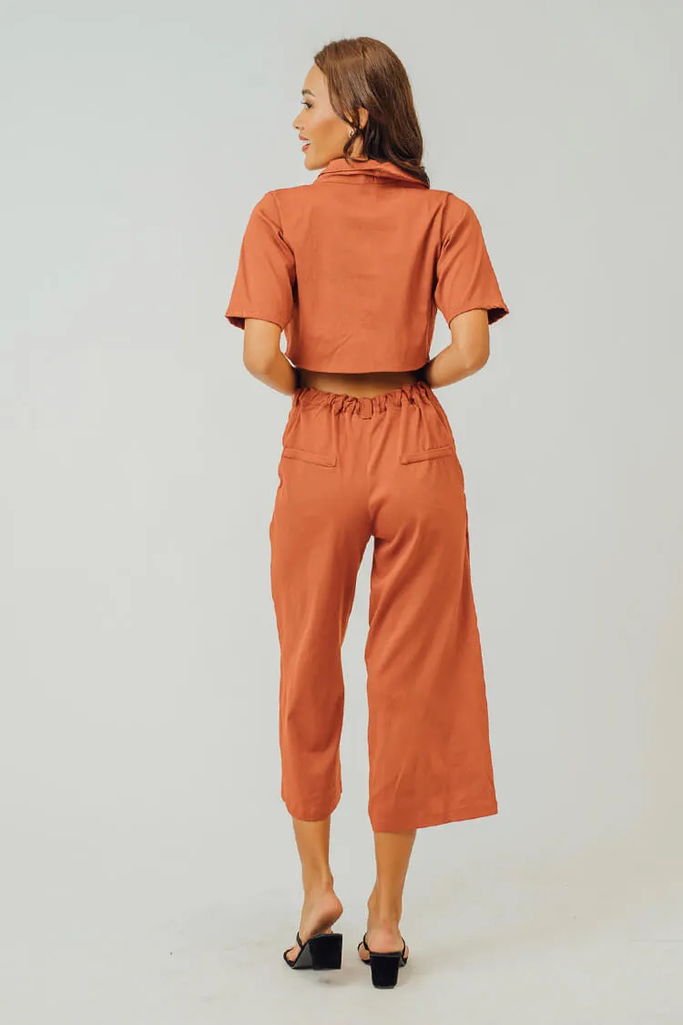 Jessie Cropped Polo and Pants Coordinates