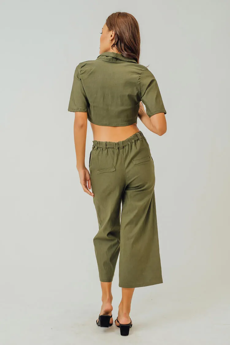 Jessie Cropped Polo and Pants Coordinates