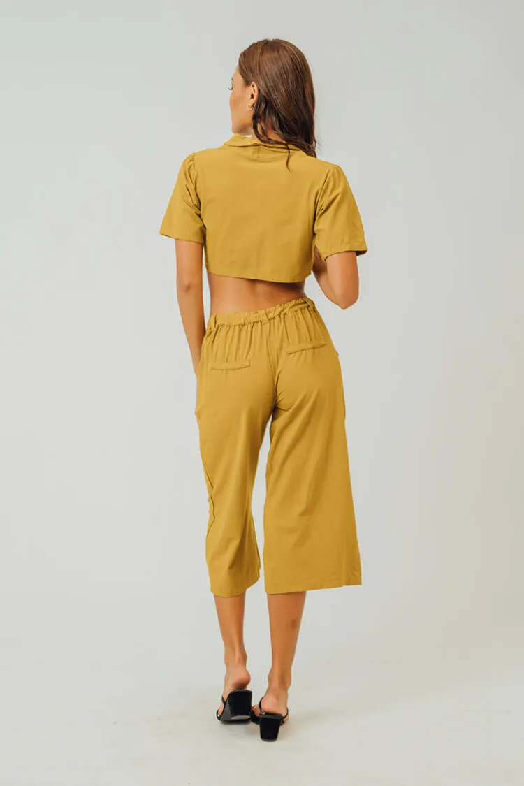 Jessie Cropped Polo and Pants Coordinates