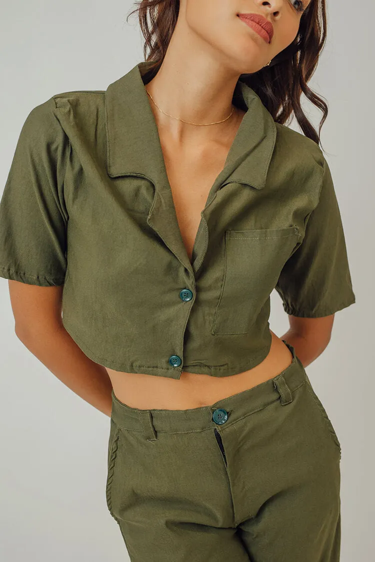 Jessie Cropped Polo and Pants Coordinates