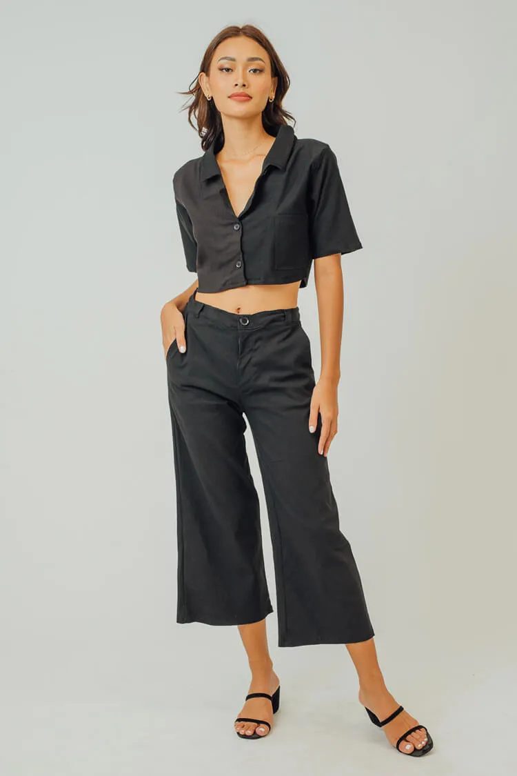 Jessie Cropped Polo and Pants Coordinates