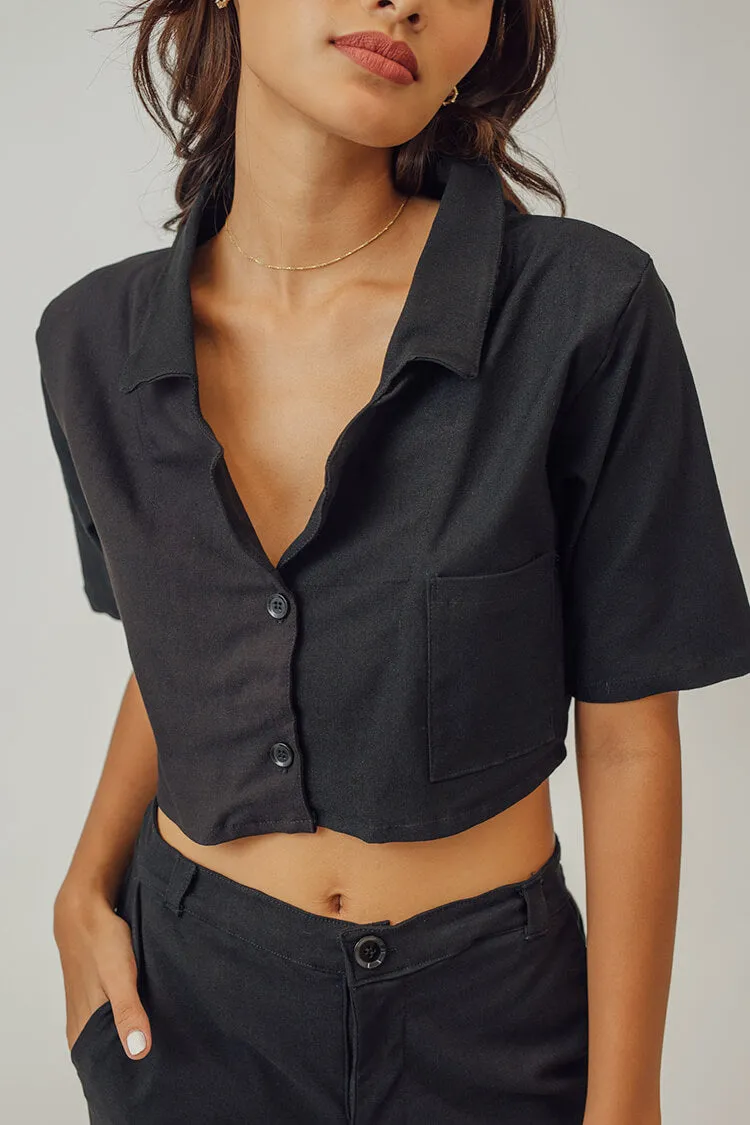 Jessie Cropped Polo and Pants Coordinates