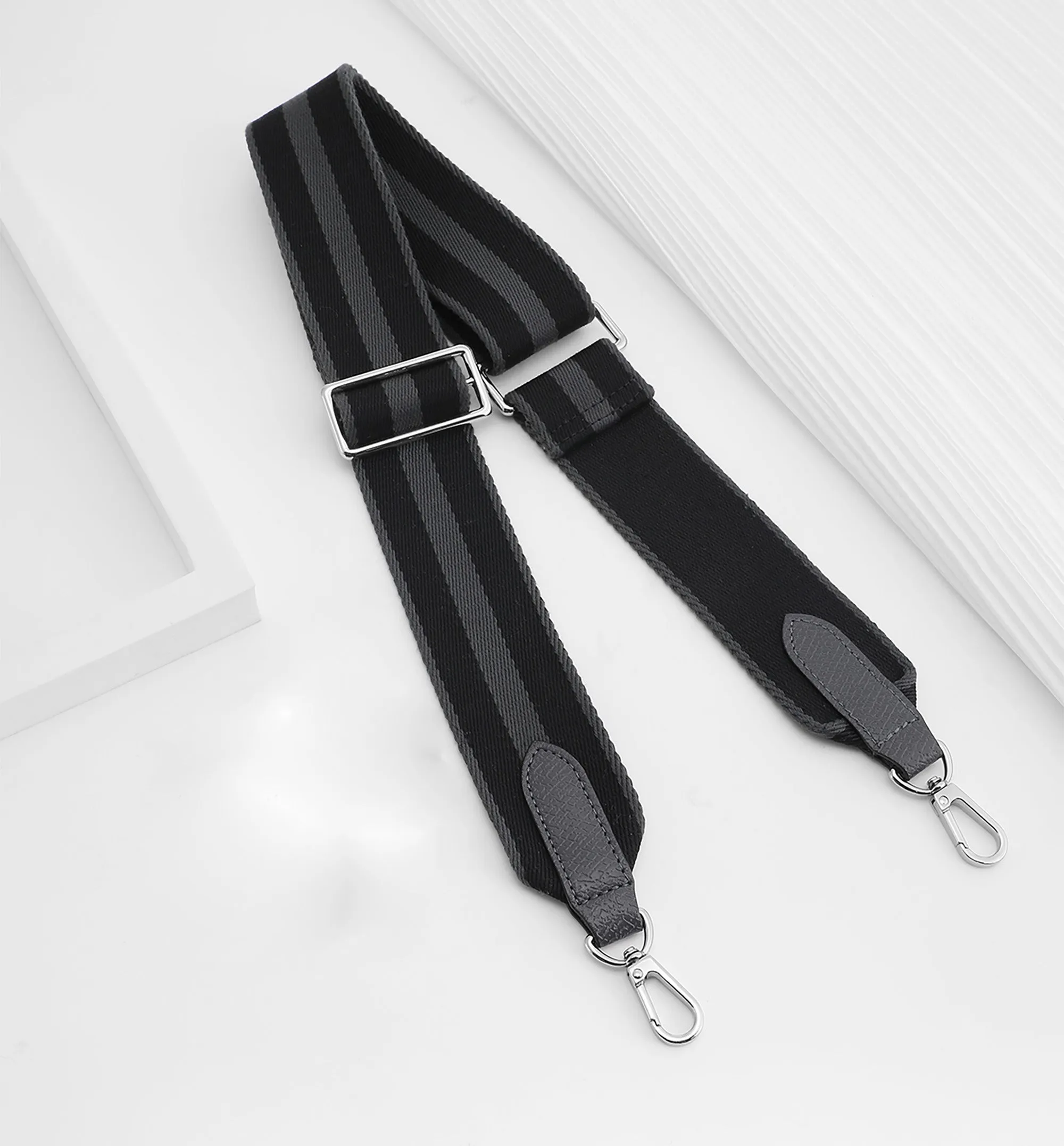 Le Pliage Energy bag adjustable bag strap,canves 4.7cm wide canvas straps, diagonal stripes instead of straps