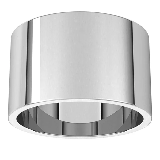 Palladium Flat Wedding Band, 12 mm Wide