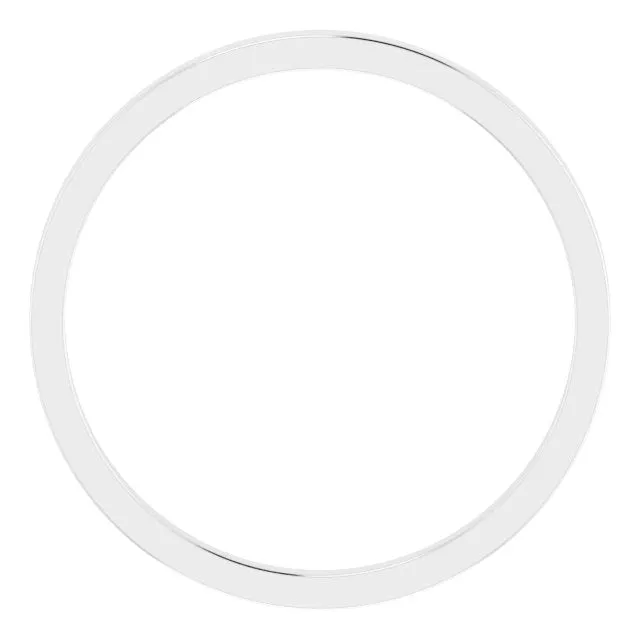 Palladium Flat Wedding Band, 1.5 mm Wide
