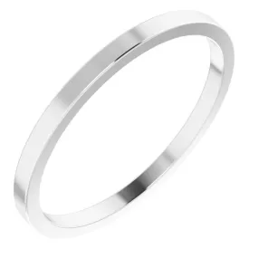 Palladium Flat Wedding Band, 1.5 mm Wide