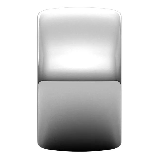 Palladium Half Round Wedding Band, 12 mm Wide