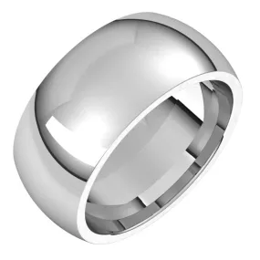 Platinum Domed Comfort Fit Wedding Band, 9 mm Wide