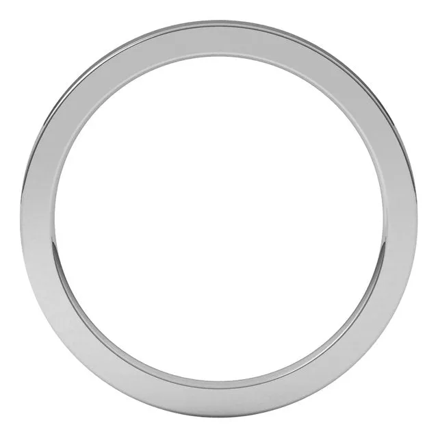 Platinum Flat Comfort Fit Wedding Band, 1.5 mm Wide