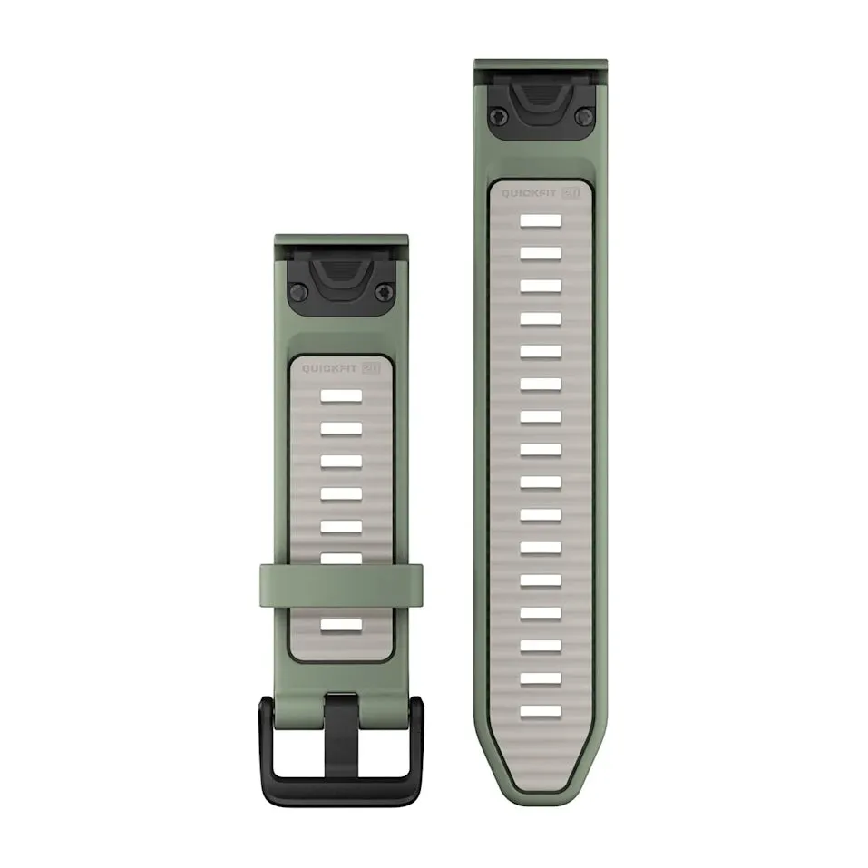 QuickFit Watch Strap, 20mm - Willow/Fog Grey Silicone