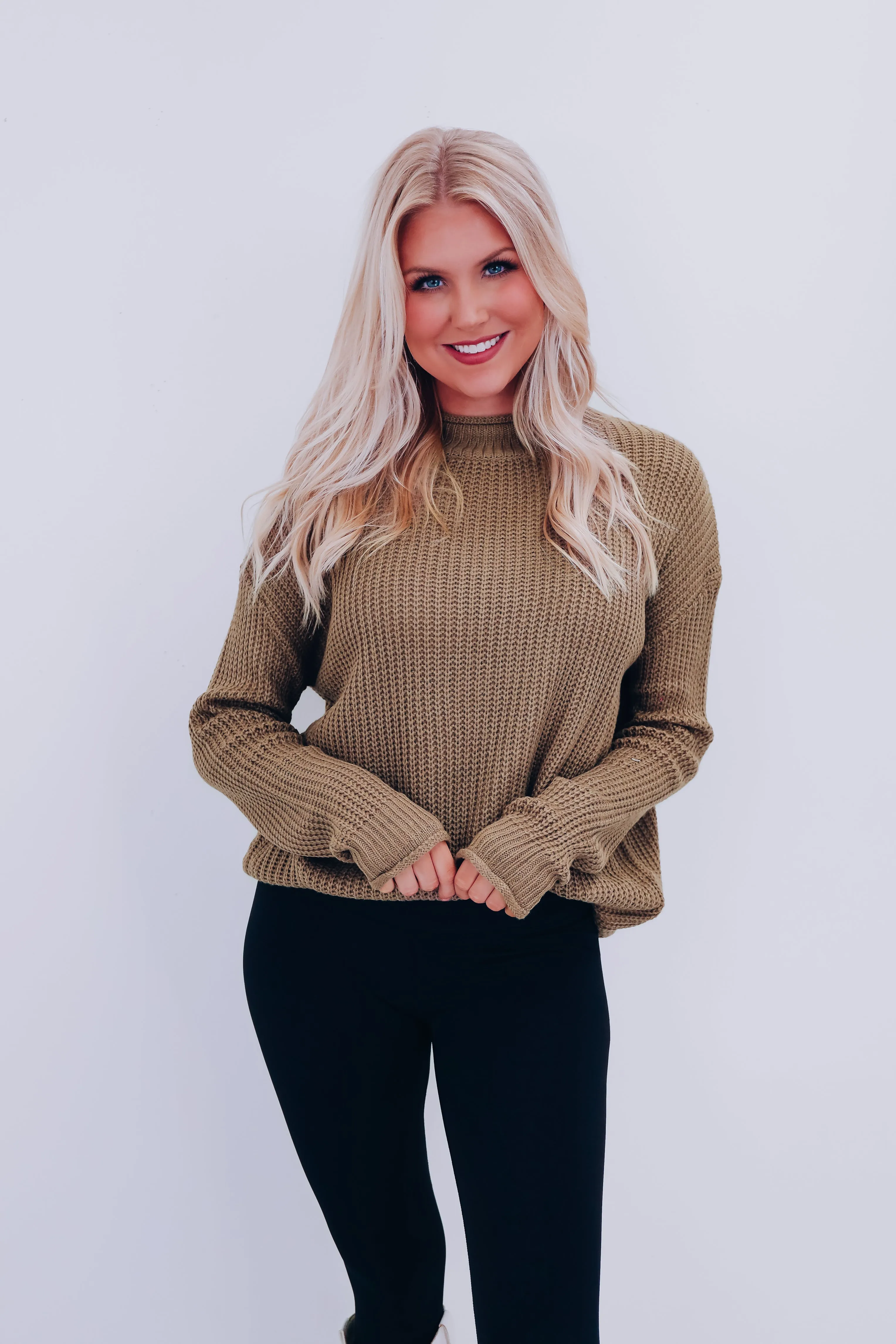 Saratoga Solid Knit Oversized Sweater