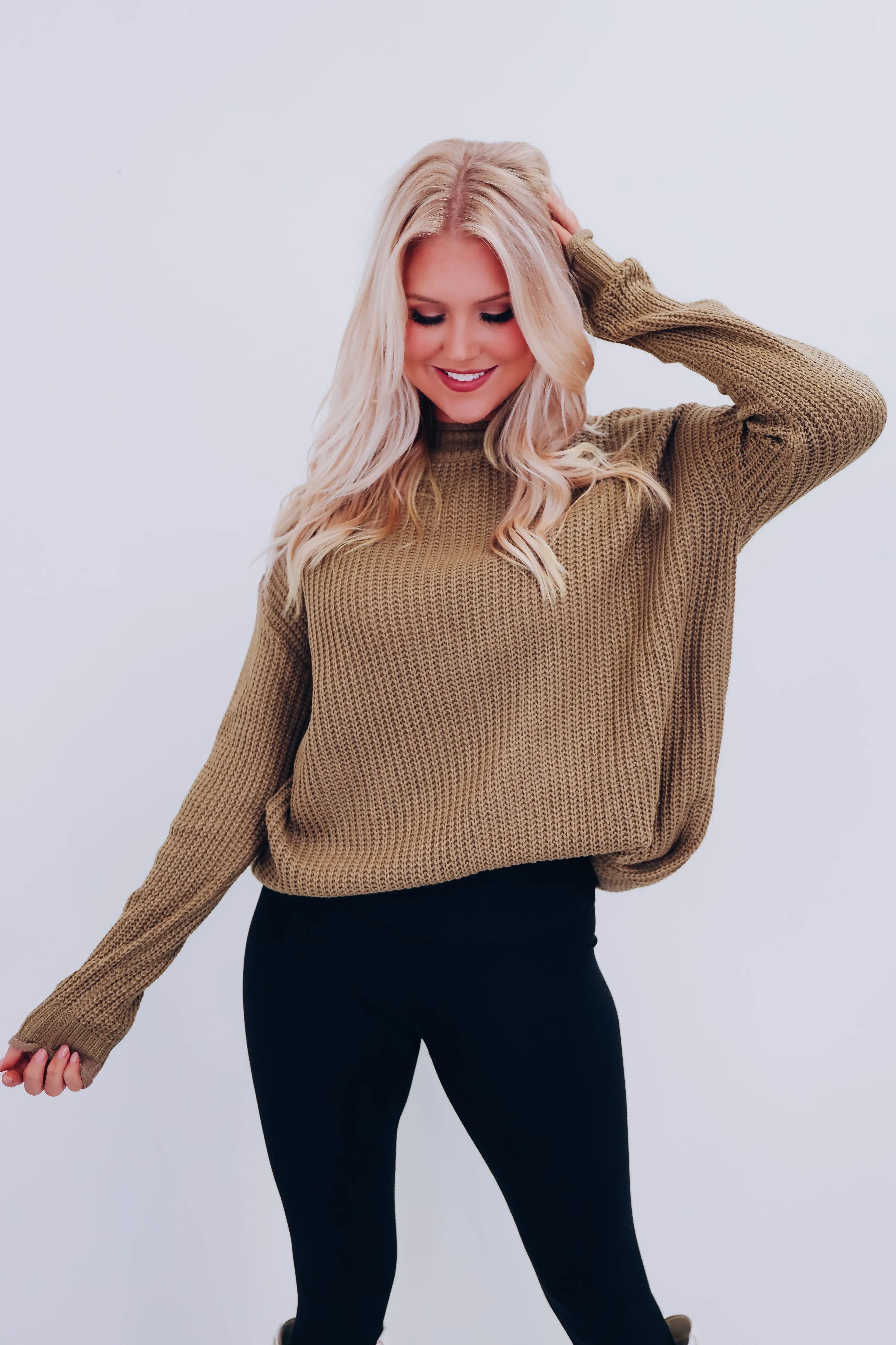 Saratoga Solid Knit Oversized Sweater