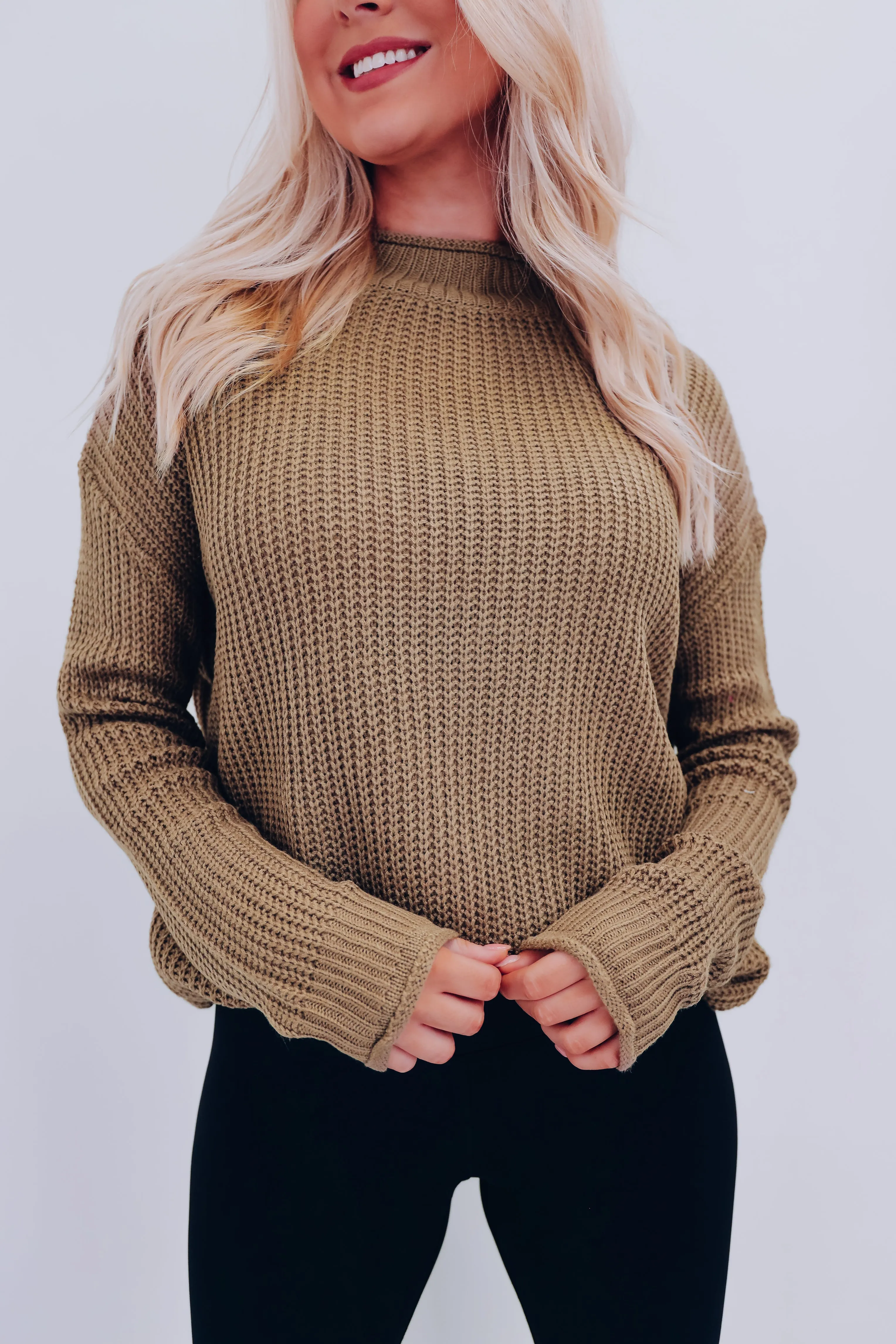 Saratoga Solid Knit Oversized Sweater