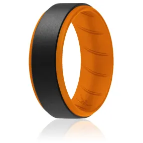 Silicone Ring For Men-  Breathable Comfort Fit Duo Step Edge