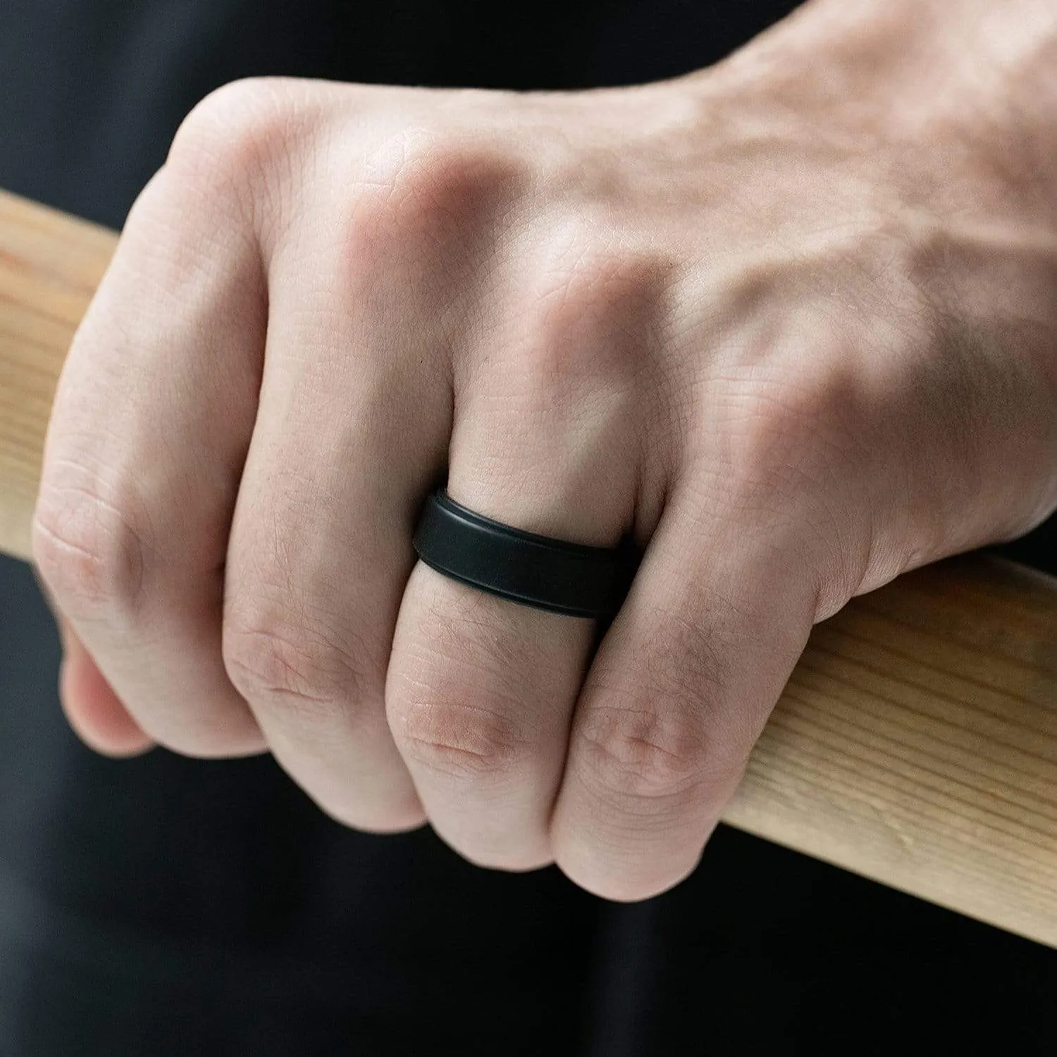 Silicone Ring For Men-  Breathable Comfort Fit Step Edge