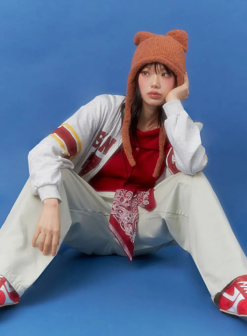 Solid Wide-Fit Pants IO430