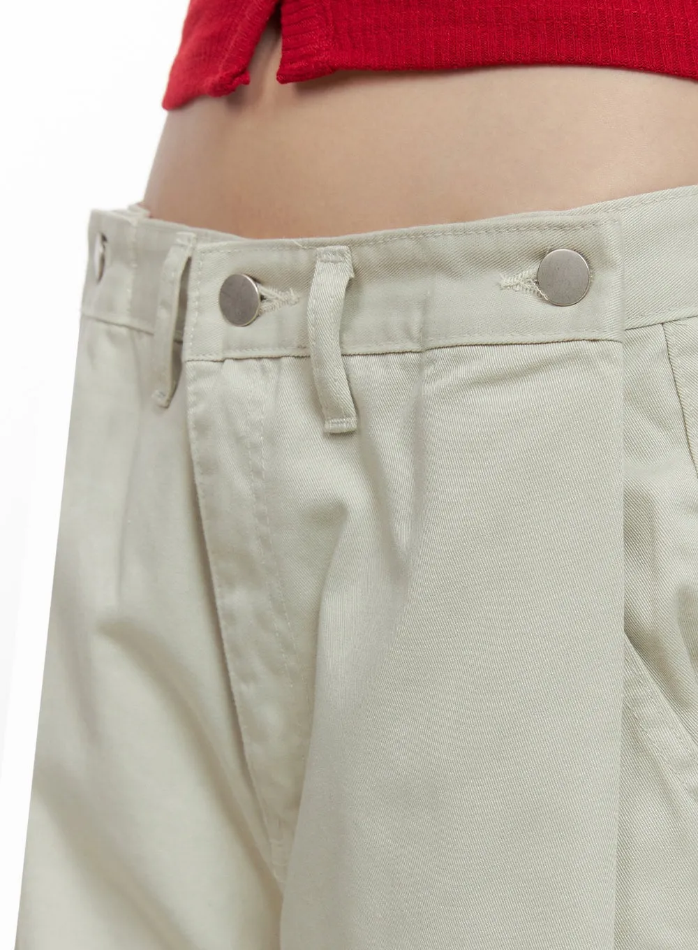 Solid Wide-Fit Pants IO430