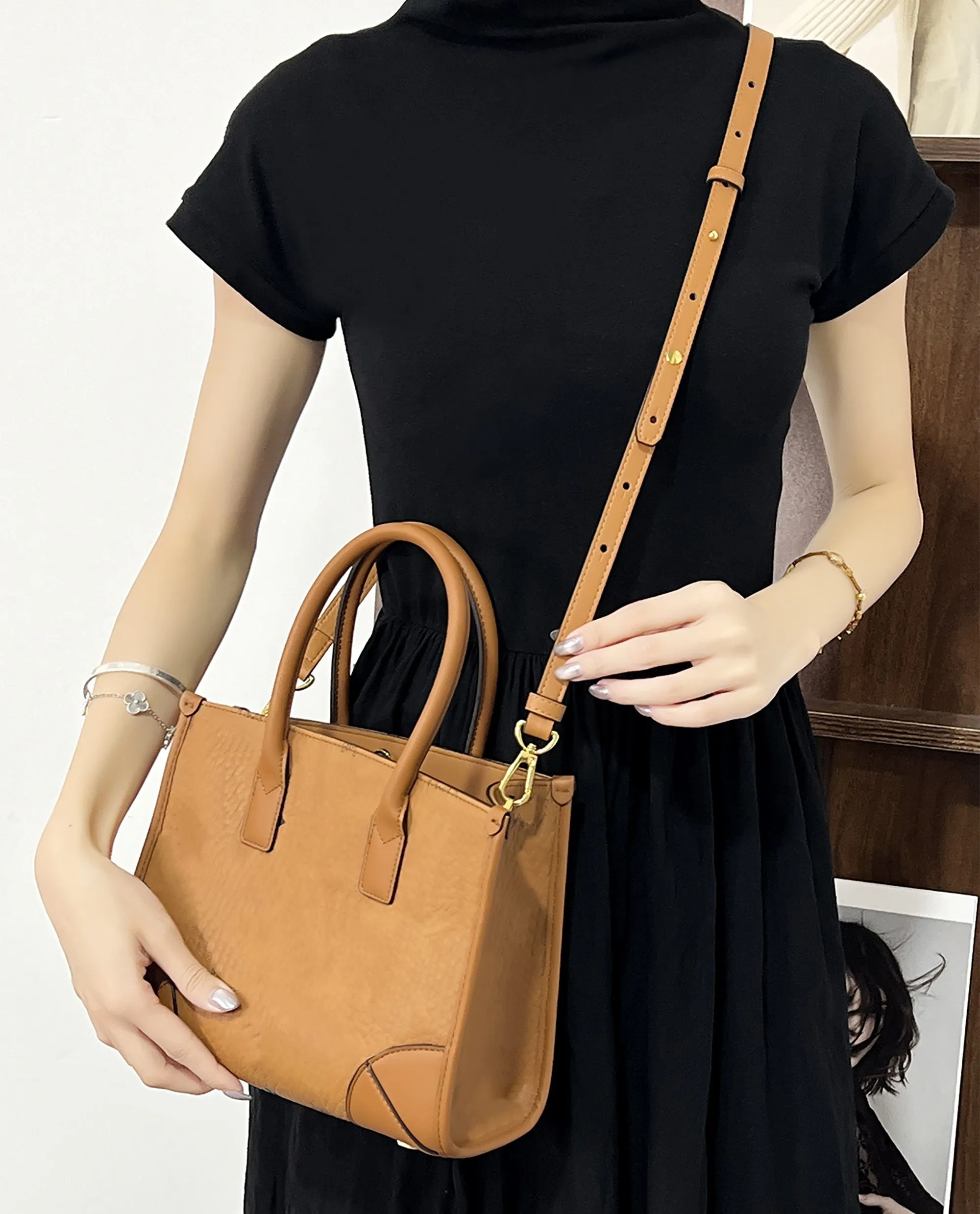 Suitable for tote bags, leather shoulder straps, adjustable crossbody straps, replacement accessories for bags