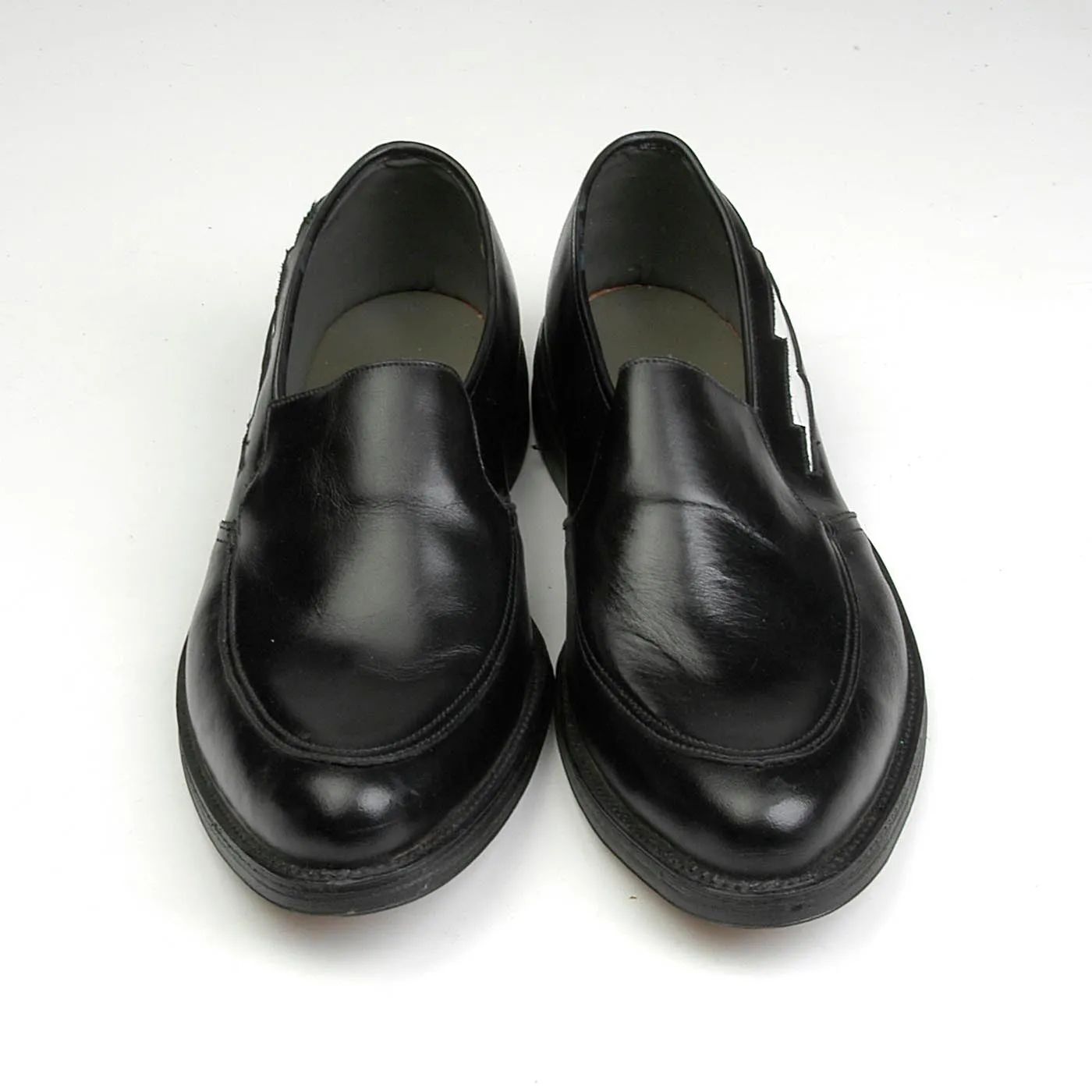 sz 11 Deadstock 1950s Men's Rockabilly Loafers with White Lightning Bolts
