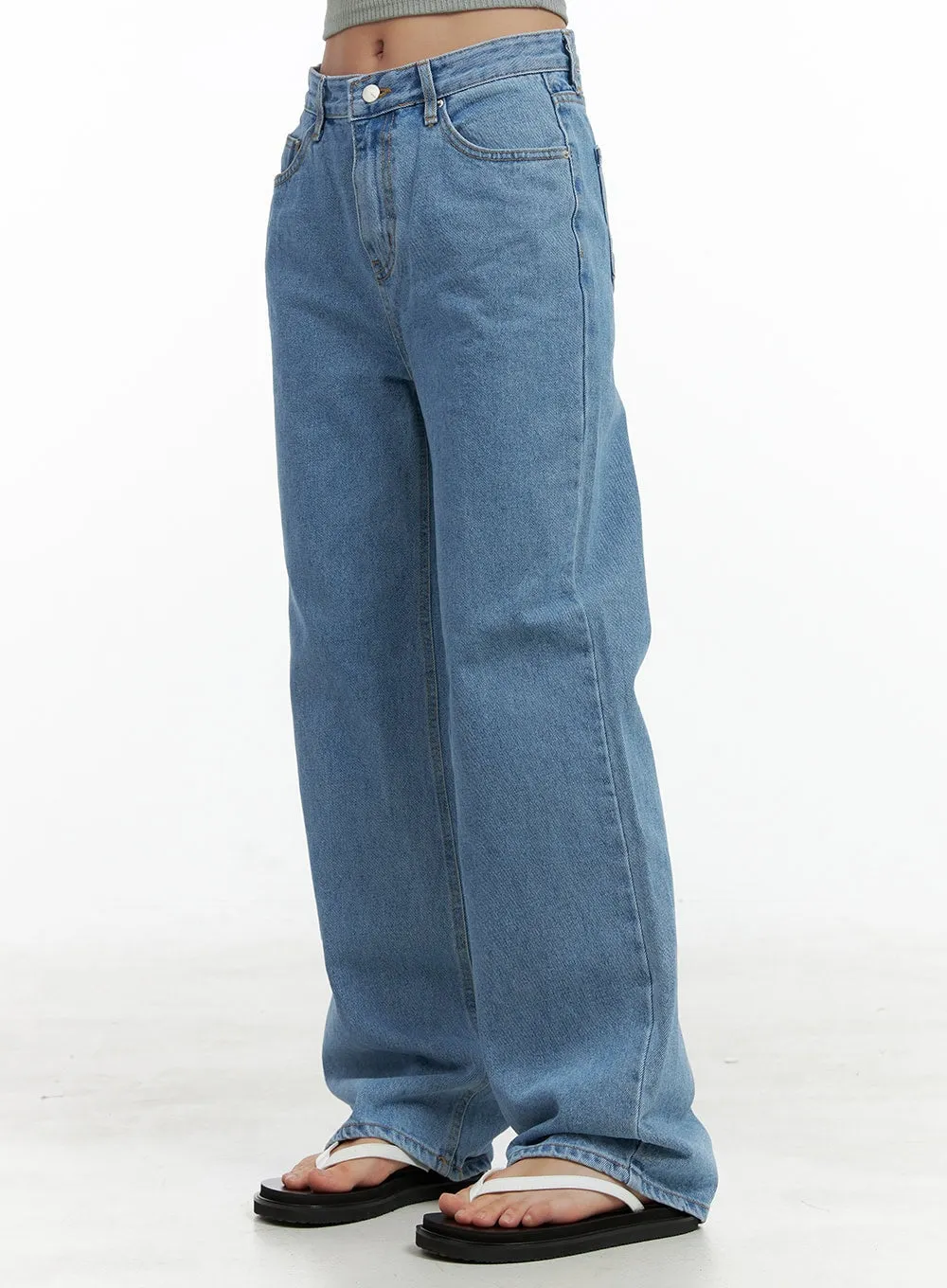 Washed Wide Fit Jeans OL401