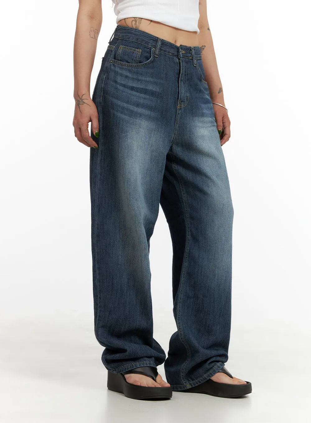 Wide Fit Baggy Jeans CY430