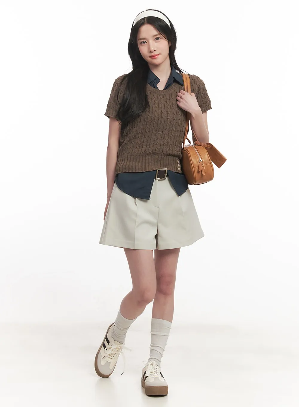 Wide-Fit Pintuck Shorts CA510